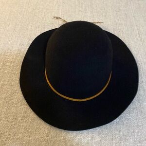 Brixton Black Wool Hat Size 7
